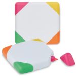 4 kleurige markeerstift van abs in vierkante vorm.