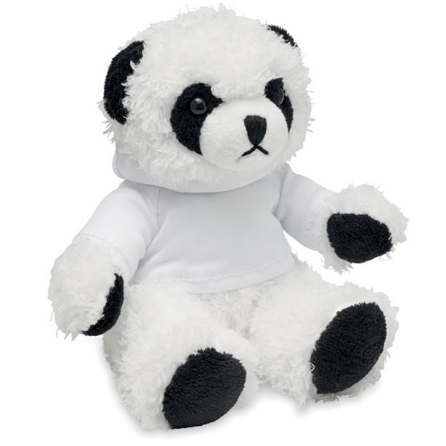 pluchen panda met capuchontrui