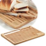 bamboe snijplank en broodmes