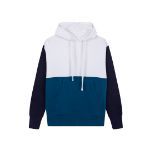 3-kleurige sweatshirt 280 gr. skon xs-xxl - blauw