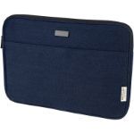 14 inch recycled canvas laptophoes - blauw