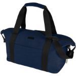 recycled canvas duffel bag, 25 l - blauw