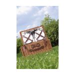 wilgenhouten picknickmand met picknickaccessoires