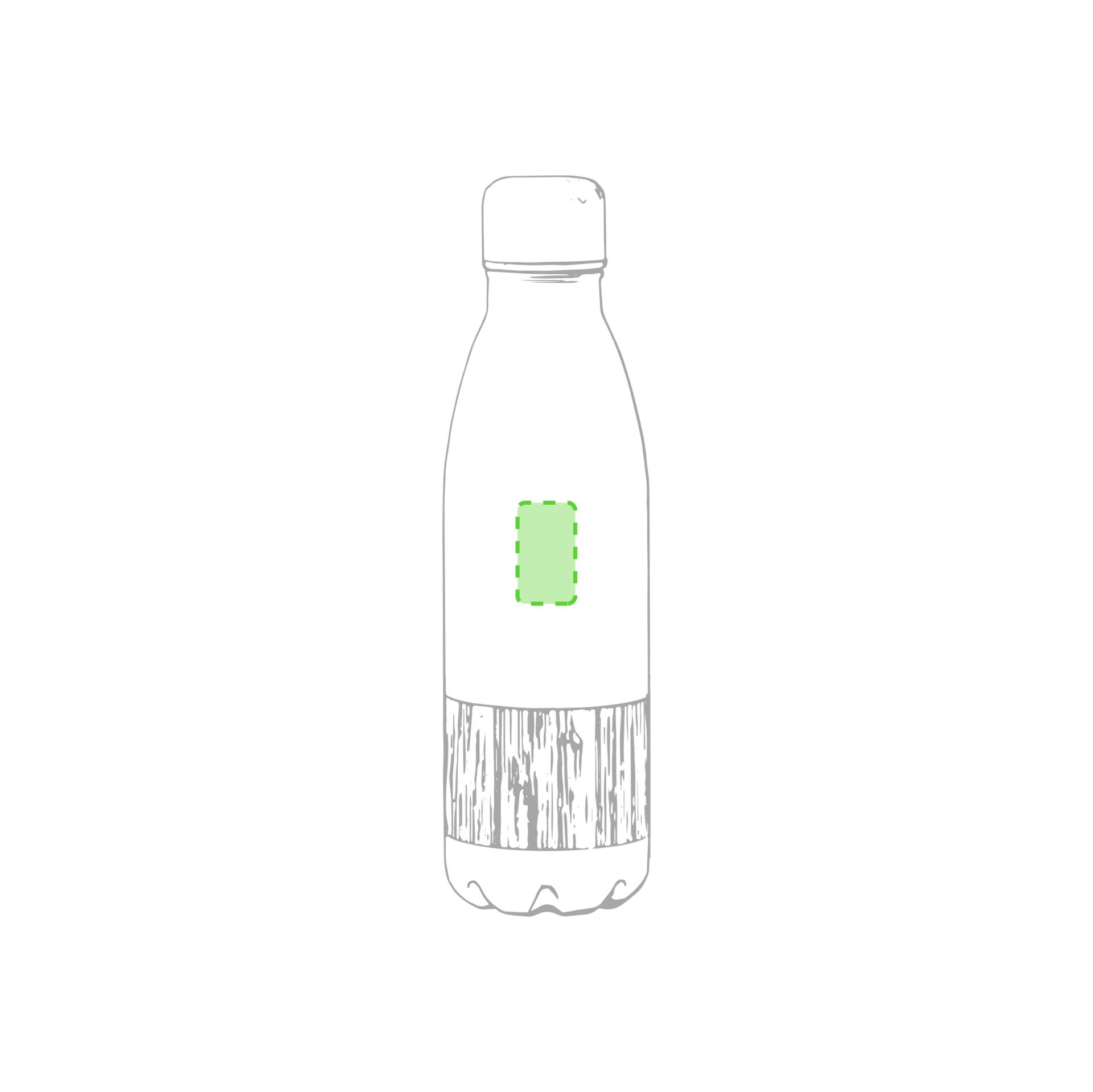 Centered side of the bottle (2 x 3,5 cm)