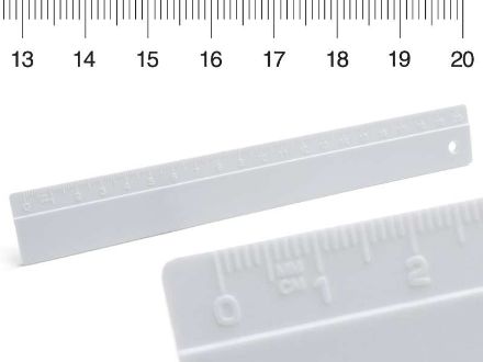 ps kristal liniaal 20 cm met relief