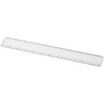 ellison 30 cm kunststof liniaal met papieren inlay - wit