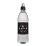 bronwater 500 ml met sportdop - zwart
