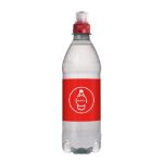 bronwater 500 ml met sportdop - rood
