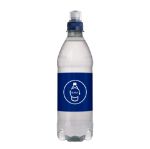 bronwater 500 ml met sportdop - blauw