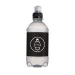 bronwater 330 ml met sportdop - zwart