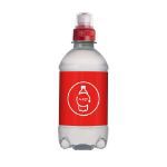 bronwater 330 ml met sportdop - rood