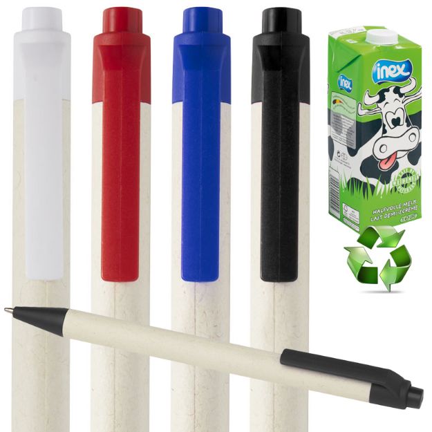 dairy dream balpen gemaakt van melkverpakkingen