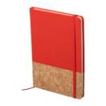 notitieboekje a5 met natuurkurk - rood