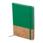notitieboekje a5 met natuurkurk - groen