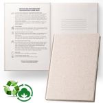 a5 notitieboekje van olifantenpoep en katoenafval