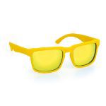 plastic zonnebril met uv400 glazen bunner - geel