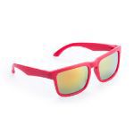 plastic zonnebril met uv400 glazen bunner - rood