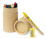 tekenkoker van karton, met 13 accessoires