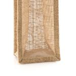 jute tas met pvc venster voor 1 fles