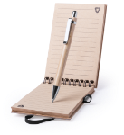 bamboe notitieboek b7 en bamboe pen, 70 blaadjes