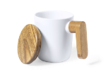 mok met houten handvat en deksel haruncal 350 ml