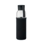 gerecyclede glazen fles 500 ml - zwart