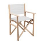 opvouwbare houten strandstoel rim - wit