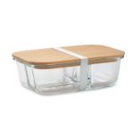 glazen lunchbox bamboe deksel 2800 ml