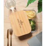 glazen lunchbox bamboe deksel