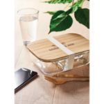 glazen lunchbox bamboe deksel 2800 ml