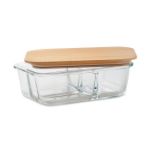glazen lunchbox bamboe deksel 2800 ml