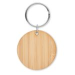ronde bamboe sleutelhanger