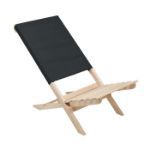 opvouwbare houten strandstoel - zwart