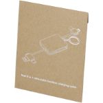 6-in-1 intrekbare bamboe sleutelhanger oplaadkabel