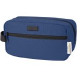 joey gerecycled canvas reisetui voor accessoires - blauw