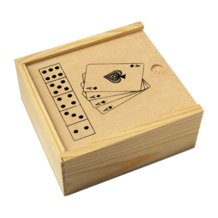 houten doos met spellenset myriam