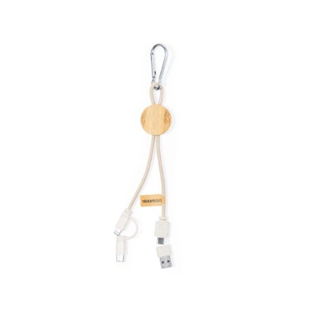 oplaadkabel van bamboe en tarwestro denny