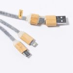 oplaadkabel van bamboe en rpet vilt braxton