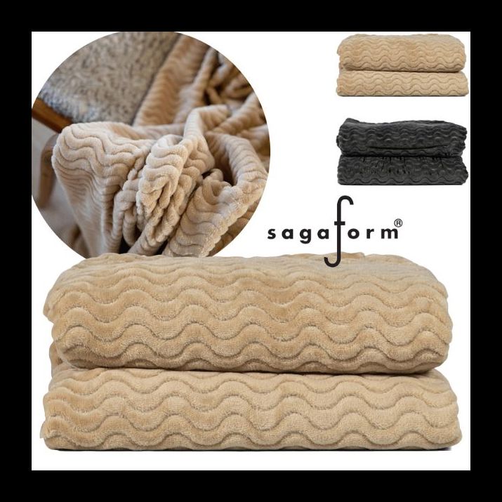 sagaform agnes fleece deken 130x170 cm