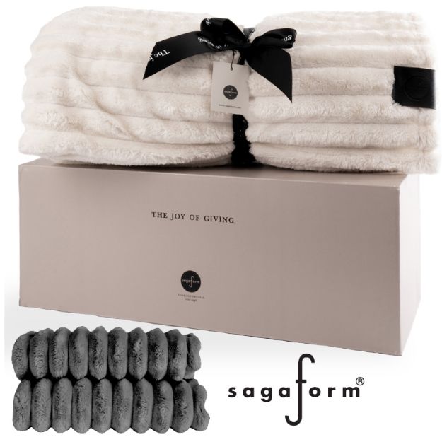 sagaform esther fleece plaid 130 x 170 cm