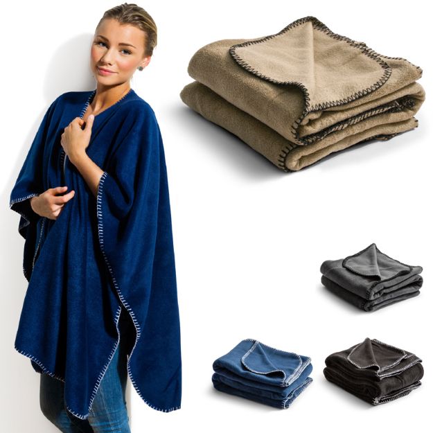 nightingale fleece poncho 120 x 160 cm