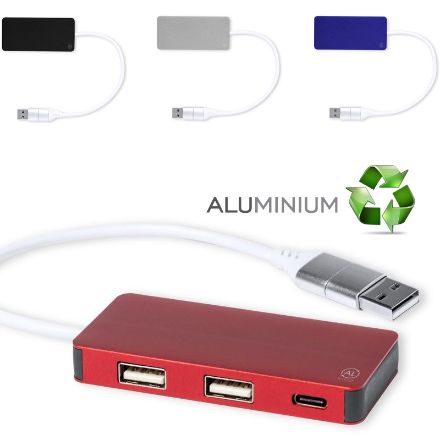 usb hub kalat recycled aluminium