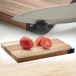 acaciahouten snijplank met messenslijper