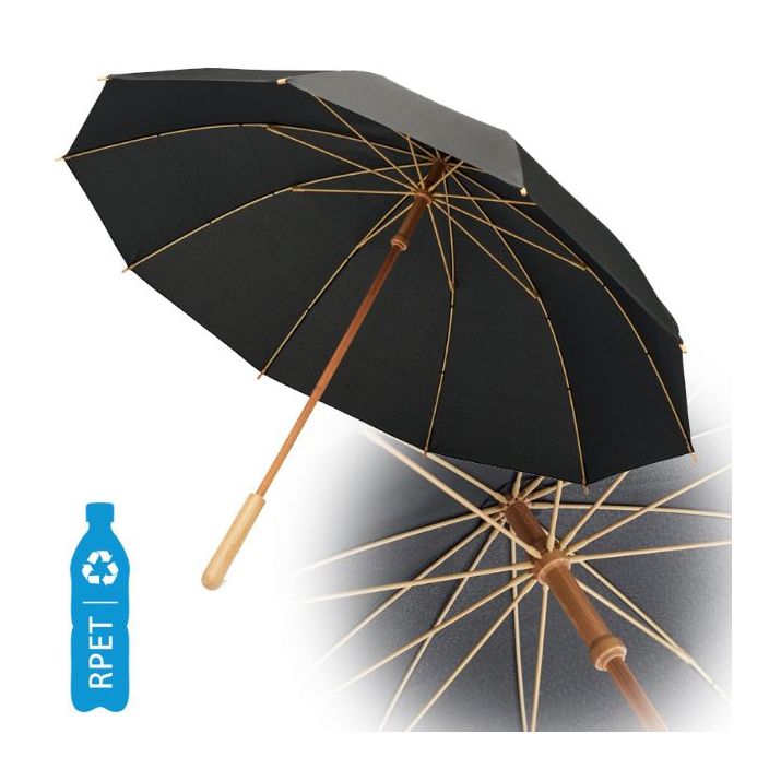 23,5 inch rpet/bamboe paraplu