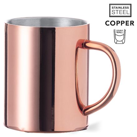 rvs mok met koper coating belon 280 ml