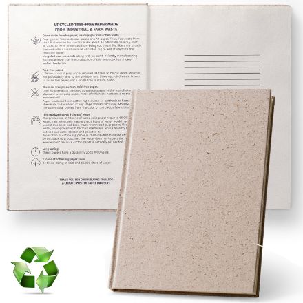 a5 notitieboekje kaft van afval van theebladeren