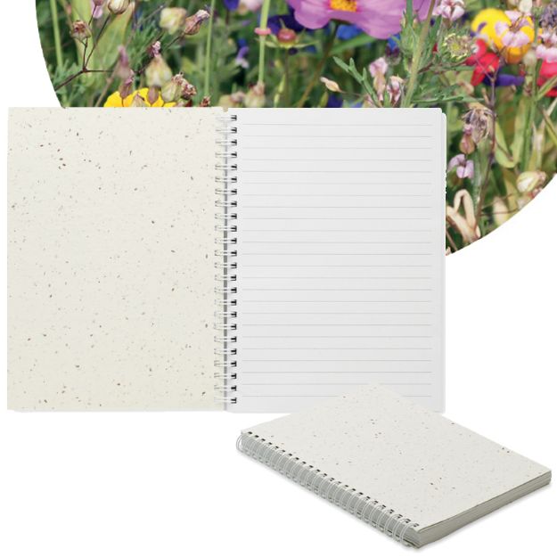 a5 notitieboekje met ringen zaadpapier