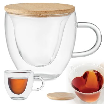 dubbelwandige borosilicaat mok 180 ml