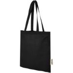 madras 140 g/m2 draagtas van grs gerecycled katoen - zwart