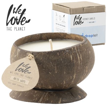 we love the planet coconut candle kaars